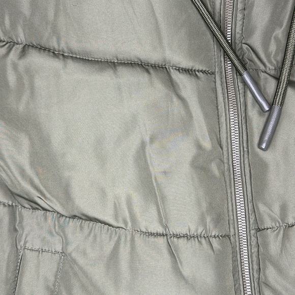 Zara olive quilted puffer anorak jacket size M - Picture 13 of 13